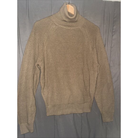Uniqlo Women Medium Wool Turtleneck Sweater Oversize Tan Wool Acrylic Blend - Picture 1 of 8